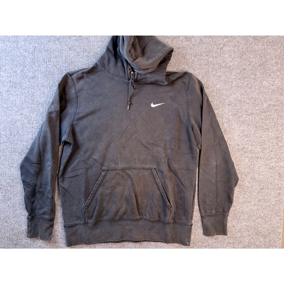 Nike Other - Nike Hoodie Mens Large Black‎ Faded Y2K Heavyweight Pullover Sweatshirt